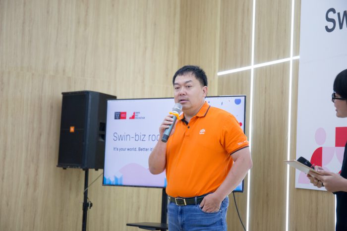 Ông Hoàng Nam Tiến – Chủ tịch FPT Telecom chia sẻ tại vòng chung kết cuộc thi