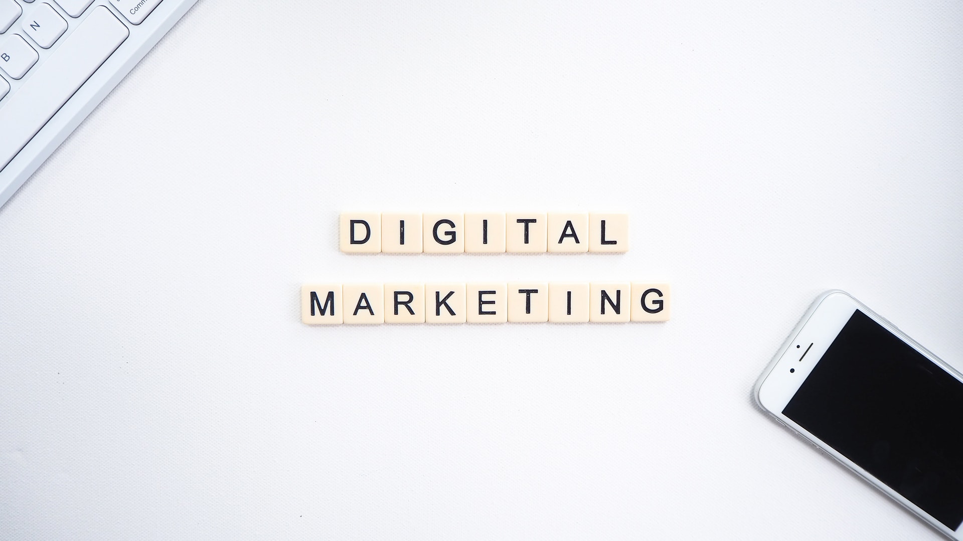 scrabble letters spelling digital marketing 2556700