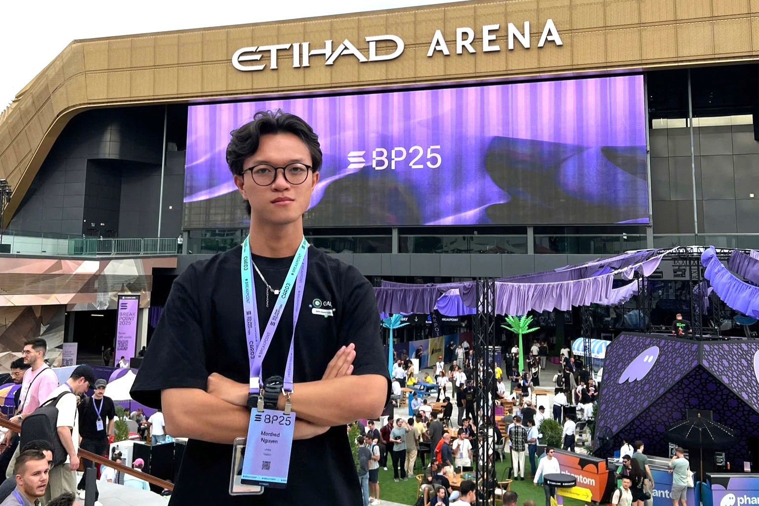 Minh Duy tại sự kiện Breakpoint 2025 diễn ra ở UAE