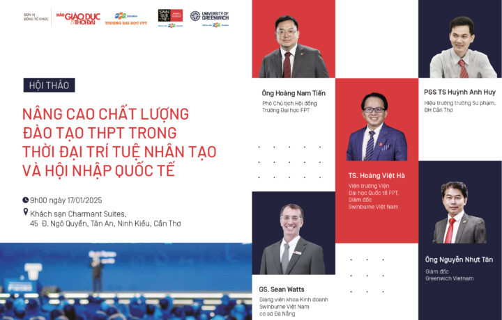 Hội thảo "Nâng cao chất lượng đào tạo THPT trong thời đại Trí tuệ nhân tạo và Hội nhập quốc tế" diễn ra vào ngày 17/1 tại TP Cần Thơ quy tụ các diễn giả uy tín